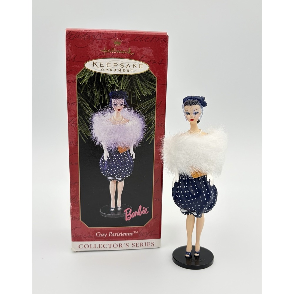 1999 Gay Parisienne Barbie Hallmark Keepsake Ornament Collectibles 6th Series